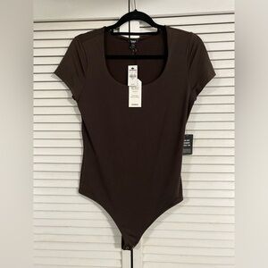 Chocolate brown body contour bodysuit from Express